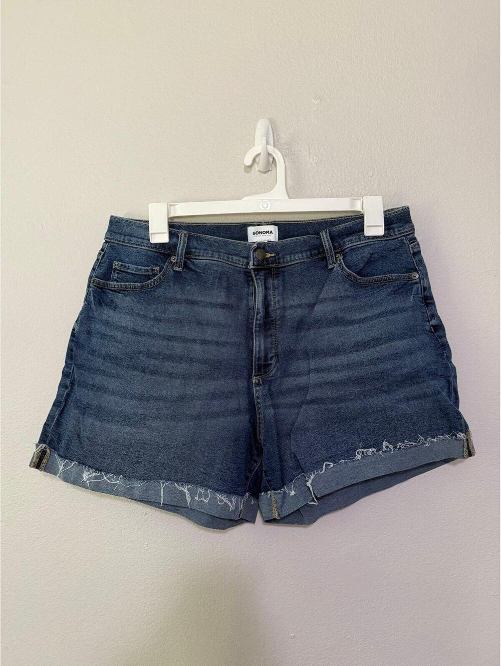 SONOMA High-Rise Dark Blue Denim Jean Shorts